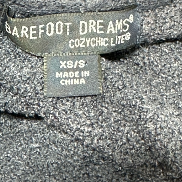 Barefoot Dreams Cozy Chic Lite Resort Cardigan Sweater Hood Size XS/S Navy 820 - Picture 8 of 10